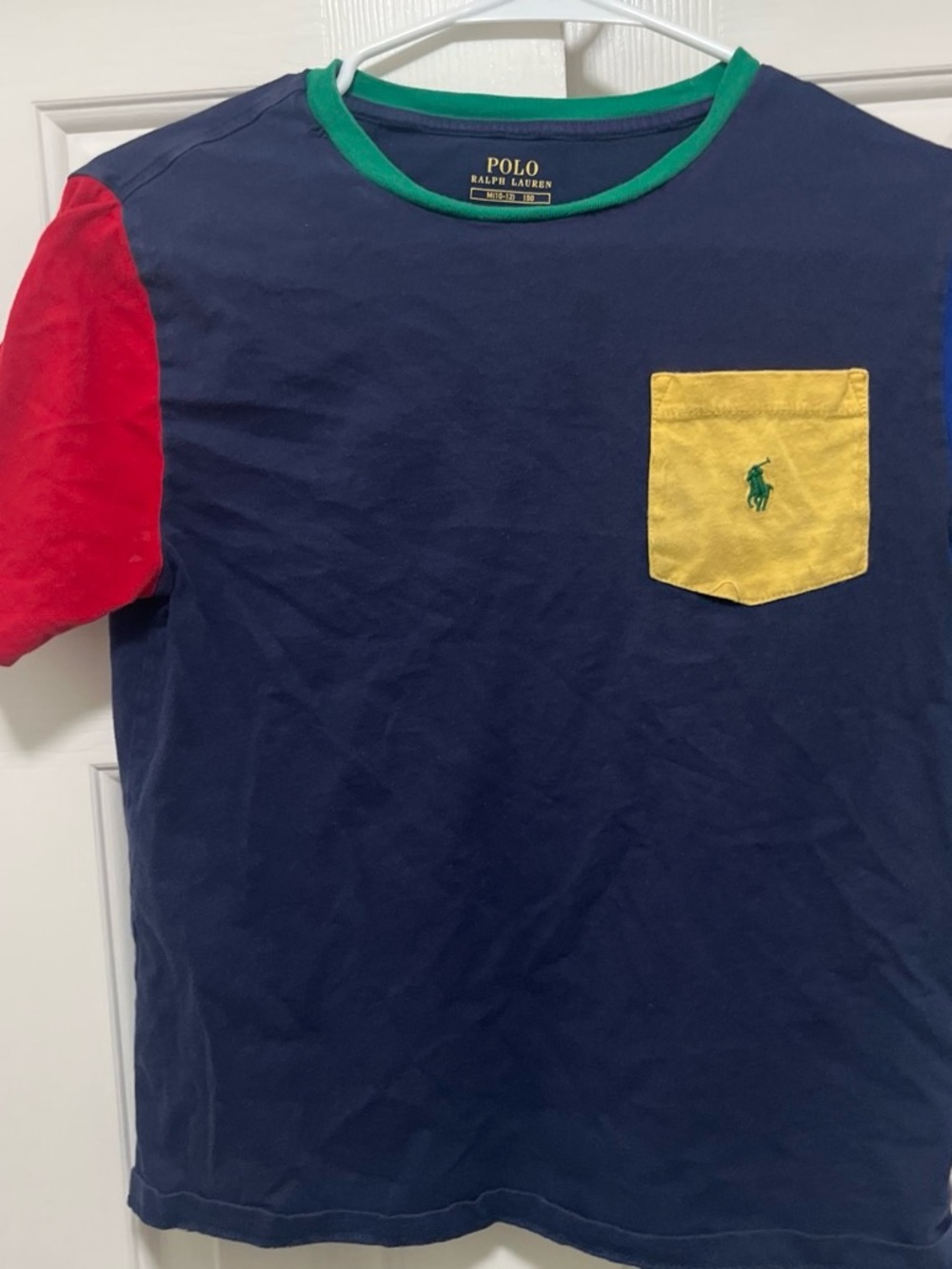 Polo by Ralph Lauren Navy Colorblock Short Sleeve Pocket Tee